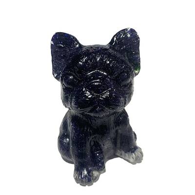 Cute Dog Blue Goldstone Display Decorations