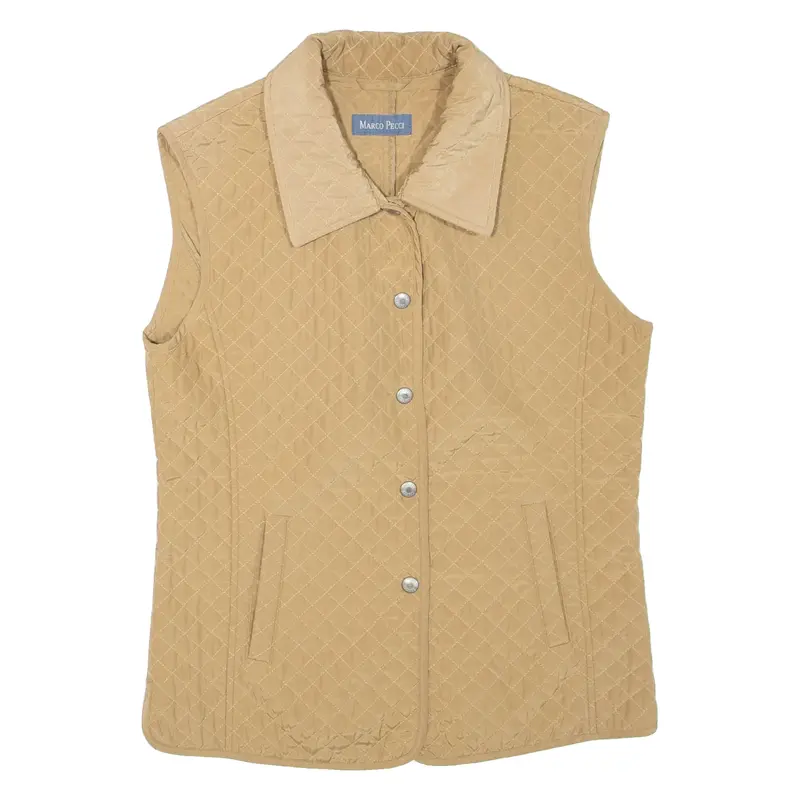 MARCO PECCI Womens Quilted Gilet Brown M