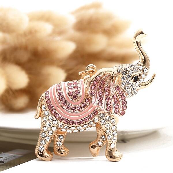 Alloy Rhinestone Keychain