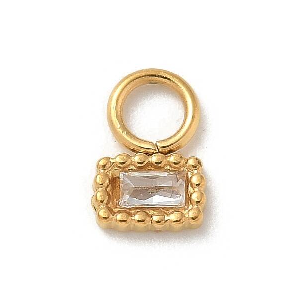 Ion Plating(IP) 304 Stainless Steel with Rhinestone Charms
