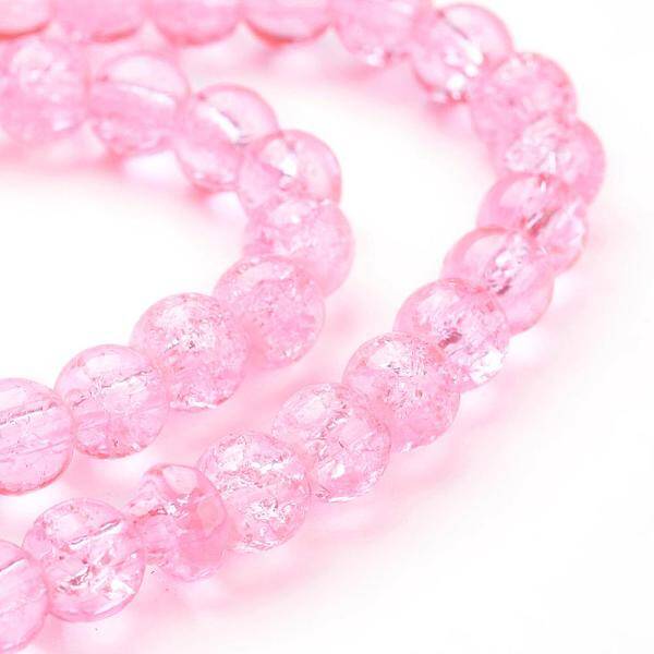 Spray Painted Crackle Glass Beads Strands