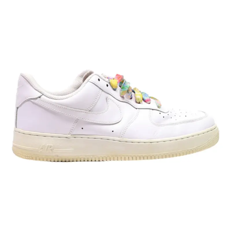 NIKE Air Force 1 2018 Sneaker Trainers White Leather Mens UK 9
