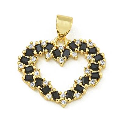 Rack Plating Brass Pave Cubic Zirconia Pendants