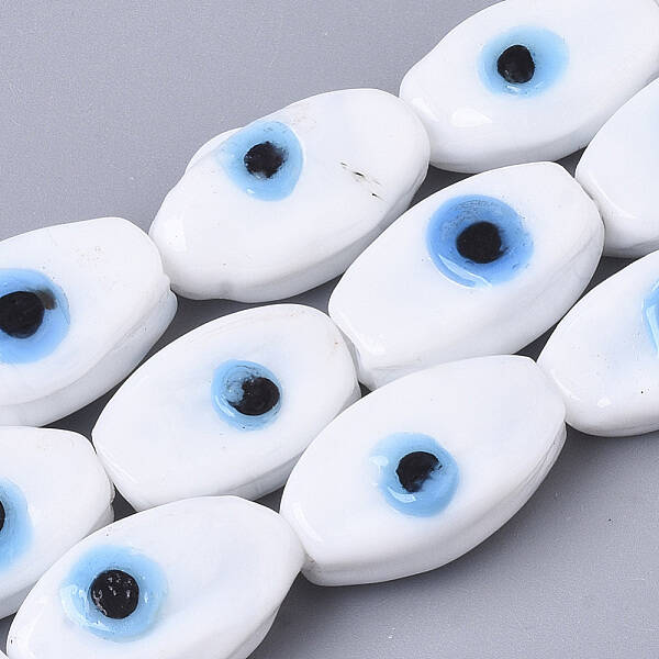 Handmade Evil Eye Lampwork Beads Strands