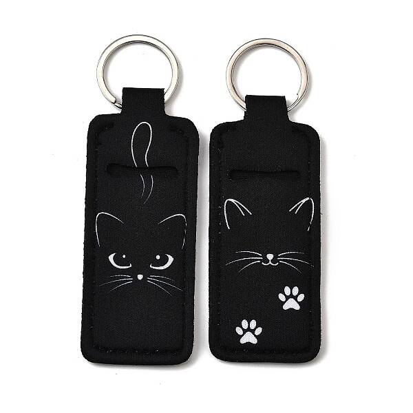 2Pcs Elastic Neoprene Keychains