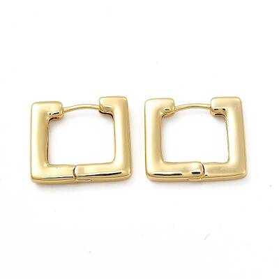 Rack Plating Brass Square Hinged Hoop Earrings for Women