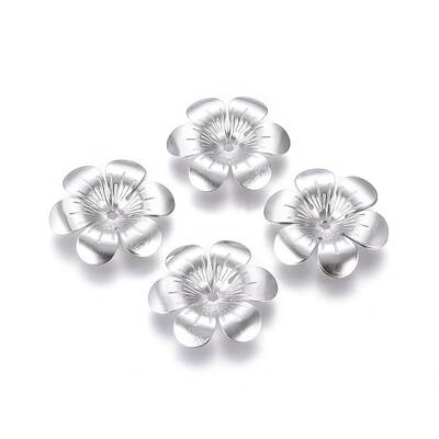 Non-Tarnish 6-Petal 316 Surgical Stainless Steel Bead Caps