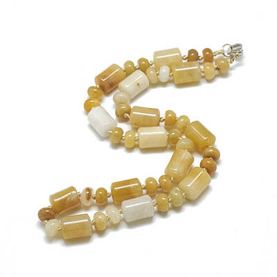 Natural Topaz Jade Beaded Necklaces