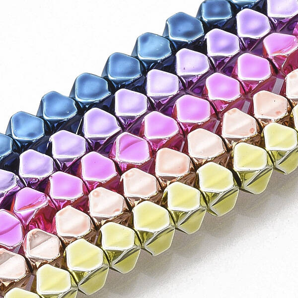 Electroplated Non-magnetic Synthetic Hematite Beads Strands