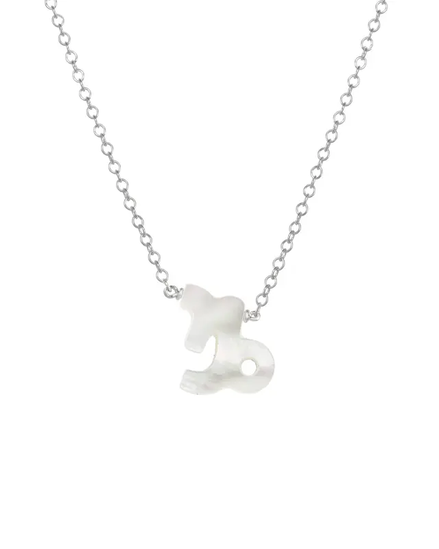 Zodiac Necklace | Metal Color: Silver | Sign: Capricorn