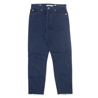 LEVI'S Big E Speckled Wedgie Jeans Blue Denim Regular Straight Womens W26 L26