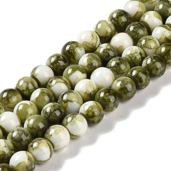 Baking Paint Glass Bead Strands