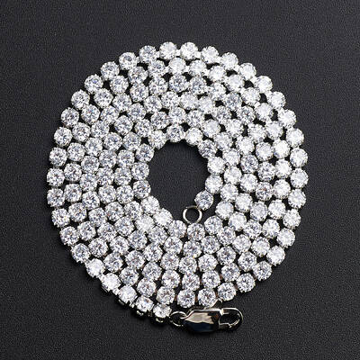 Hip-hop Street Style Stainless Steel Rhinestone Cup Chains Necklace for Men and Women