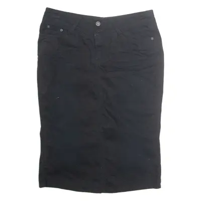 GUESS Womens Pencil Skirt Black Midi Denim M