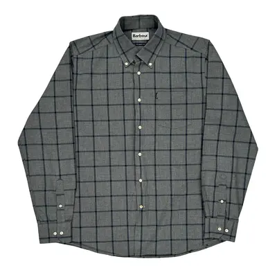 Tailored Fit Barbour Checked Shirt - 2XL Grey Cotton