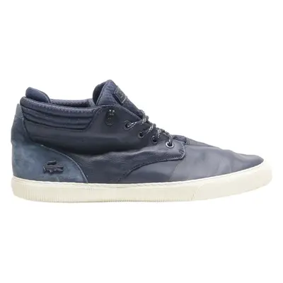 LACOSTE High Top Trainers Blue Leather Mens UK 9