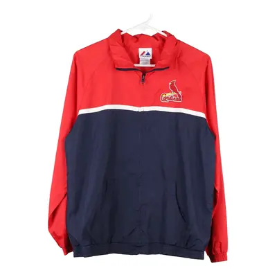 St Louis Cardinals Majestic Jacket - Small Red Nylon