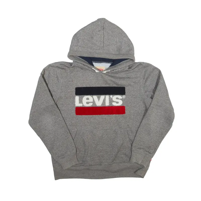 LEVI'S USA Hoodie Grey Pullover Boys S