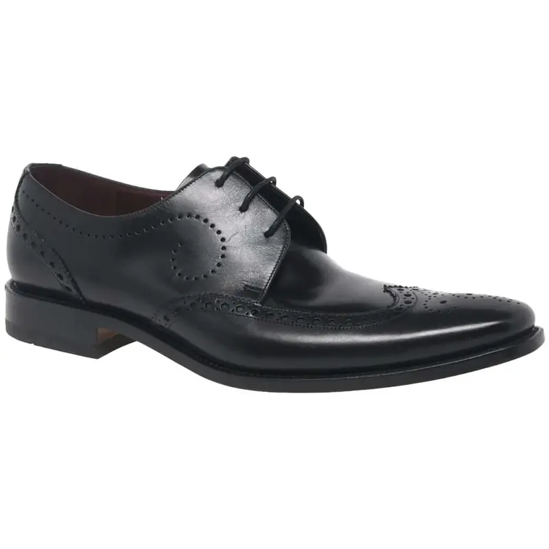 Loake Kruger Leather Men's Lace Up Shoes - Black - Size:US 8 Men