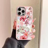 Floral Pattern Phone Case, Clear Phone Cases for iPhone 11 12 13 14 15 Pro Max, Phone Accessories for Women & Girls, Cover