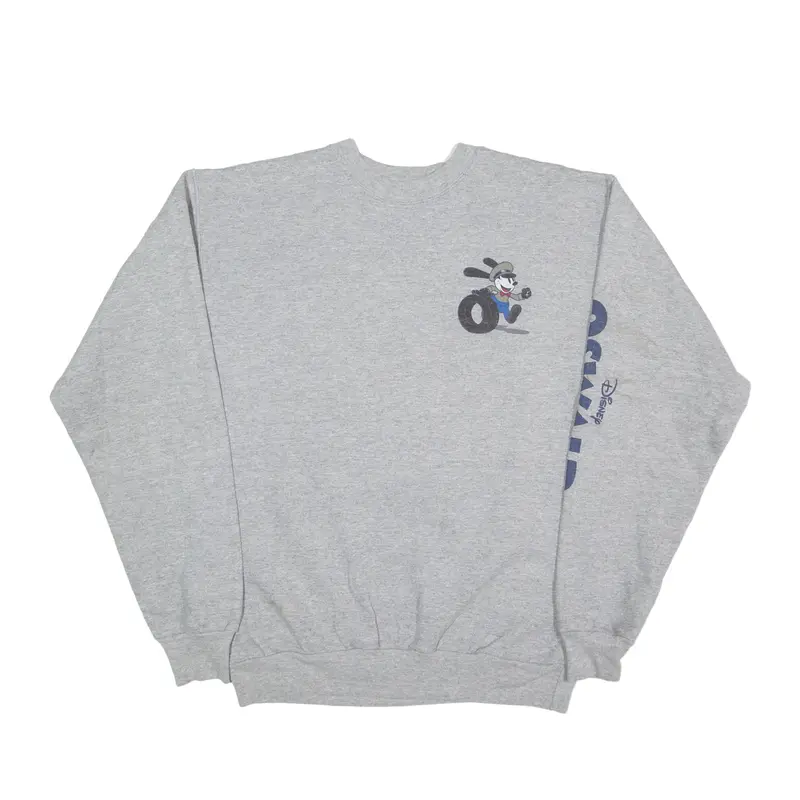 DISNEY Oswald The Unlucky Rabbit Sweatshirt Grey Mens S