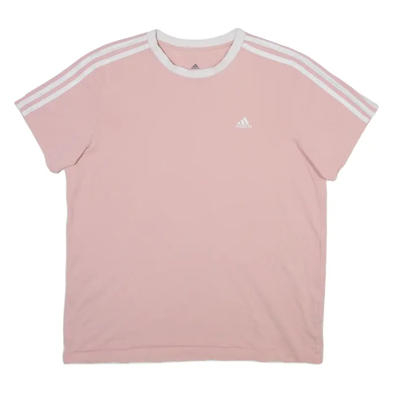 ADIDAS Womens T-Shirt Pink Crew Neck M