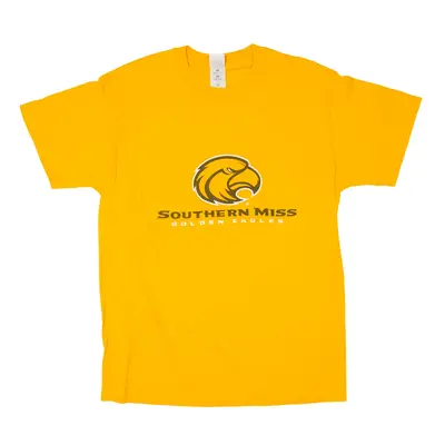 FRUIT OF THE LOOM Loftees Southern Miss Golden Eagles USA T-Shirt Yellow Short Sleeve Mens L