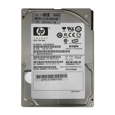 375863-002 HP 72GB 3Gb/s SAS 10000 2.5-Inch Hard Drive