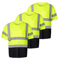 ProtectX Hi Vis Shirt Short Sleeve Reflective Safety Shirt, Men's Heavy Duty Breathable Hi Vis Shirt Multi pocket reflective ...