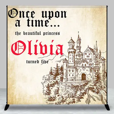 Vintage Once Upon A Time Custom Birthday Backdrop - Aperturee
