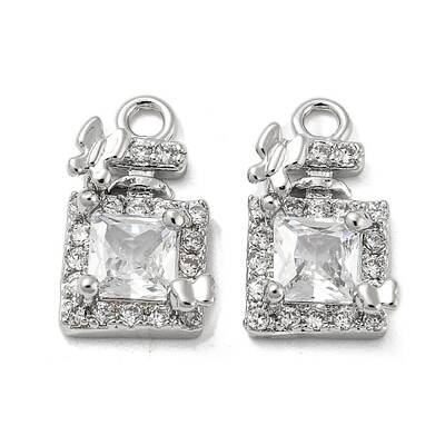 Brass Micro Pave Cubic Zirconia Pendant