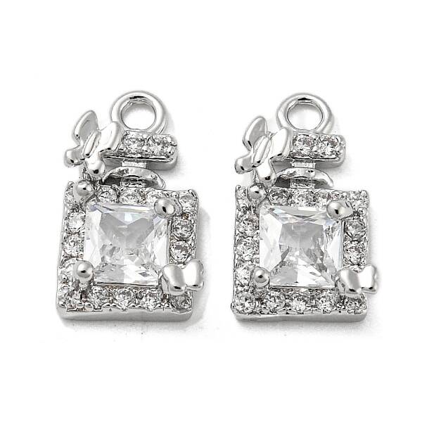Brass Micro Pave Cubic Zirconia Pendant