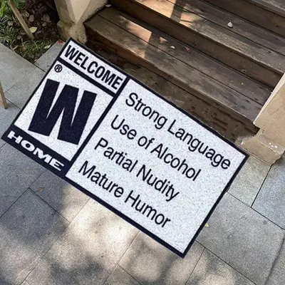 Welcome Door Mat for Room Decor, 1 Count Non-slip Front Door Mat, Indoor Outdoor Entrance Mat for Home, Decorative Mat for Ho...