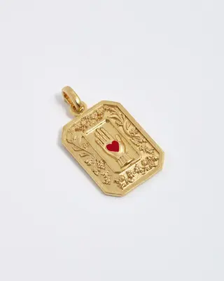 Pendant Heart In Hand Gold | Color: GOLD | Size: U