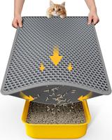 Cat Litter Mat Cat Litter Trapping Mat, Honeycomb Double Layer Design, Urine and Water Proof Material, Scatter Control, Less ...