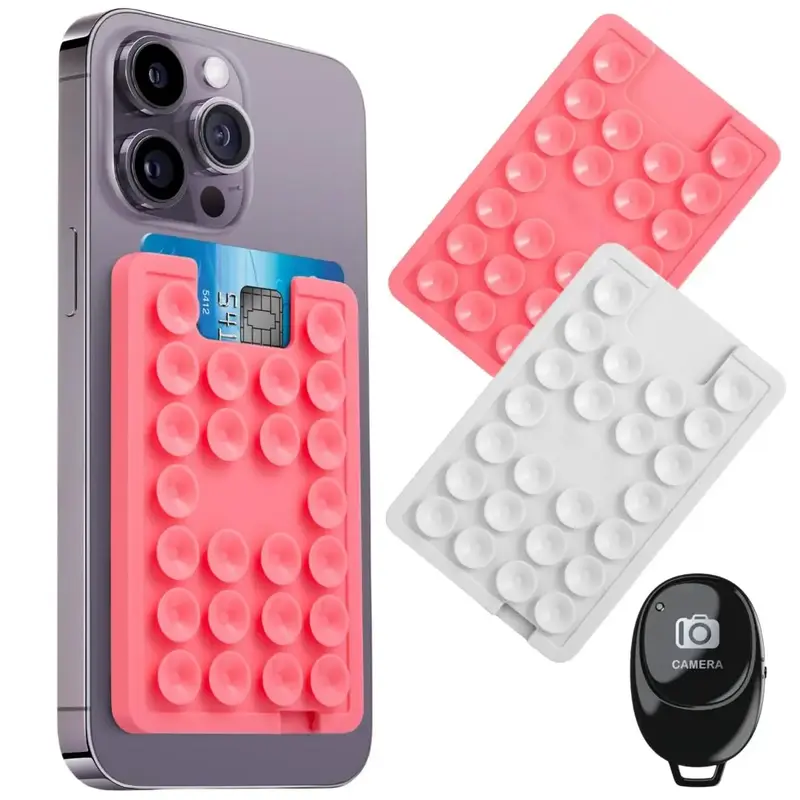 Phone Holder & Remote Control, Silicone Suction Cup Phone Holder with Remote Control, Universal Phone Accessories for iPhone ...