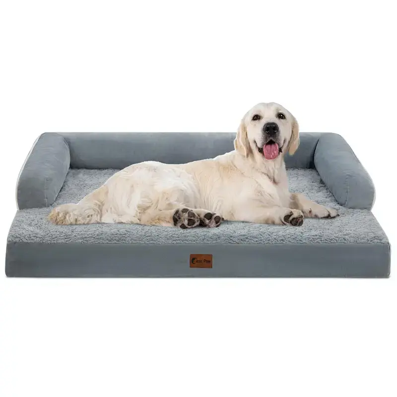 Orthopedic Dog Beds for Extra Large Dogs, Waterproof XLarge, Memory Foam Couch , Comfy Bolster Pet Bed with Removable Washabl...