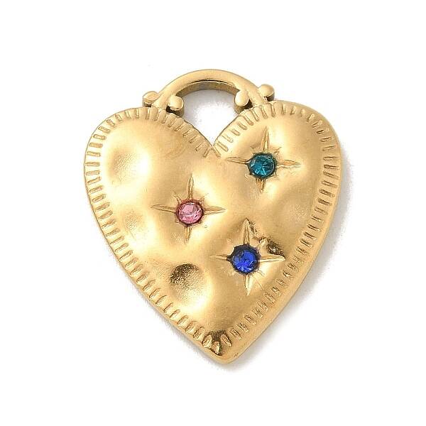 304 Stainless Steel Rhinestone Pendants