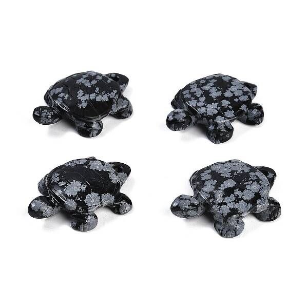 Natural Snowflake Obsidian Carved Pendants