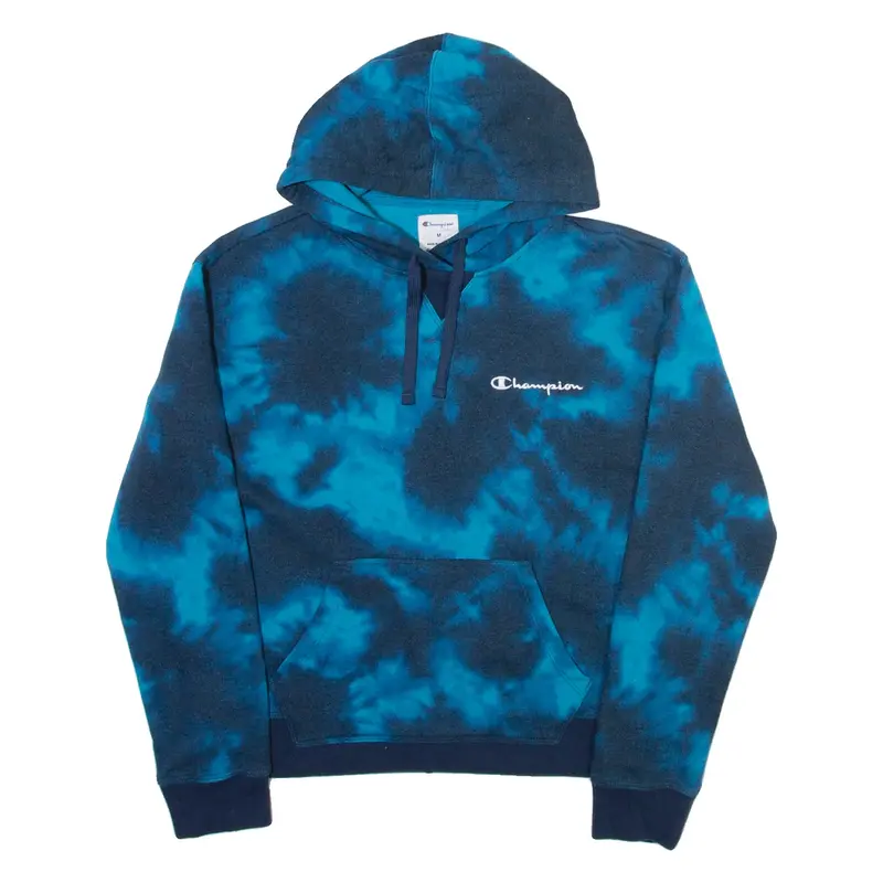 CHAMPION Tie-Dye Boys Blue Hoodie M