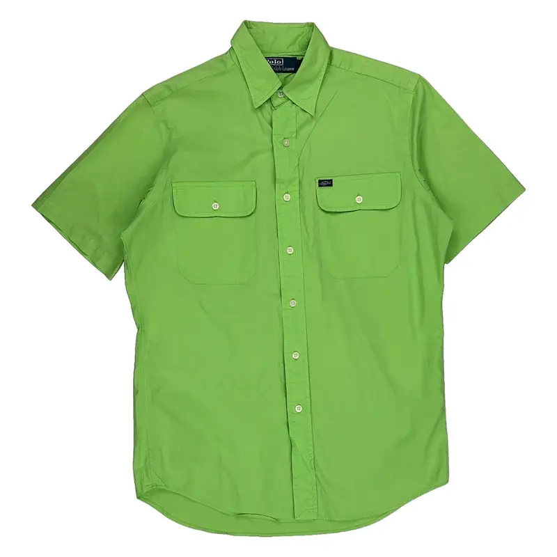 Ralph Lauren Short Sleeve Shirt - Small Green Cotton