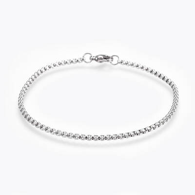 Tarnish Resistant 304 Stainless Steel Box Chain Bracelets
