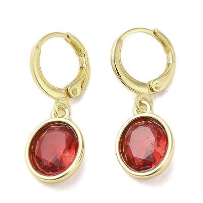 Real 18K Gold Plated Brass Dangle Leverback Earrings