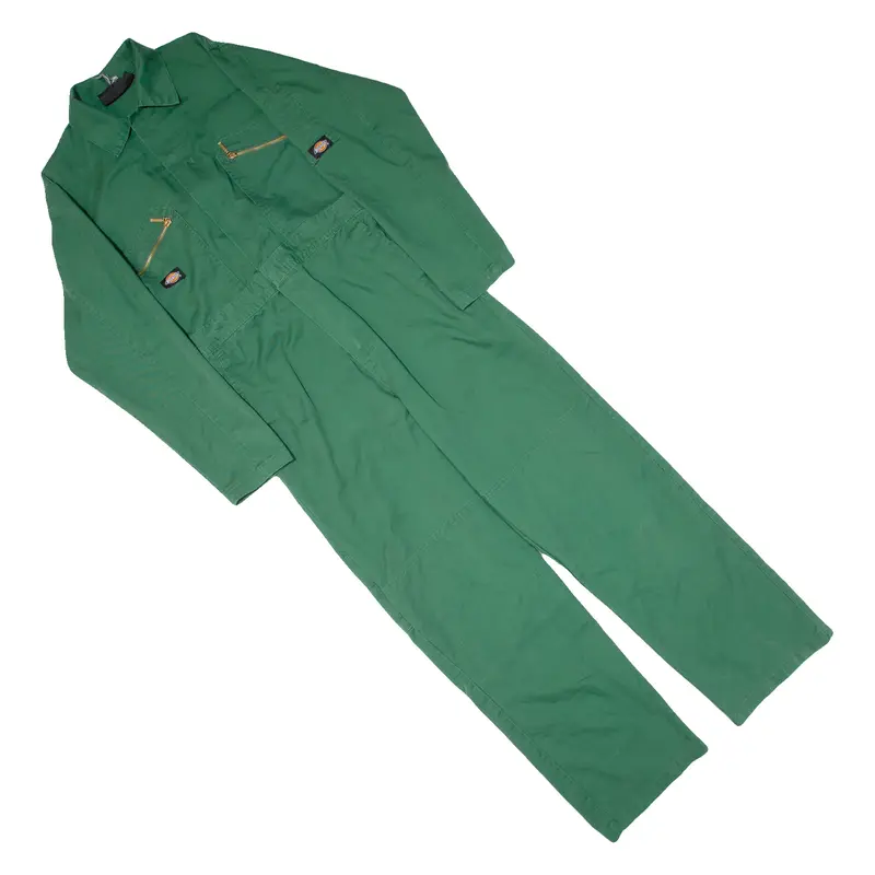 DICKIES Workwear Mens Boiler Suit Green Relaxed S W29 L28