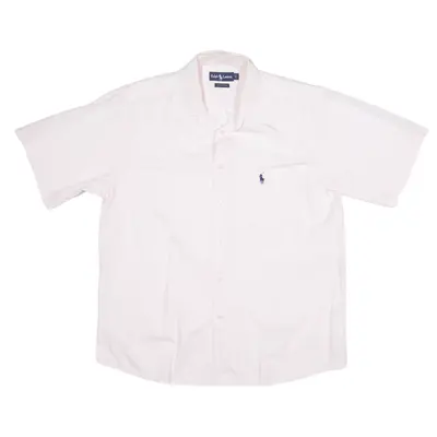 RALPH LAUREN Plain Shirt Pink Short Sleeve Mens L