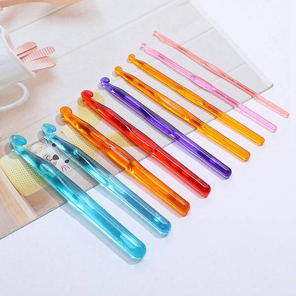 Transparent Plastic Crochet Hooks Needles