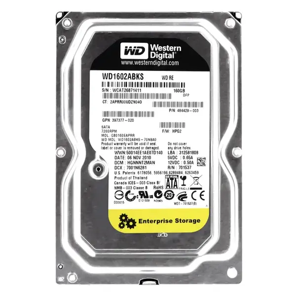 397377-020 HP 160GB 1.5Gb/s SATA 7200 3.5-inch Hard Drive