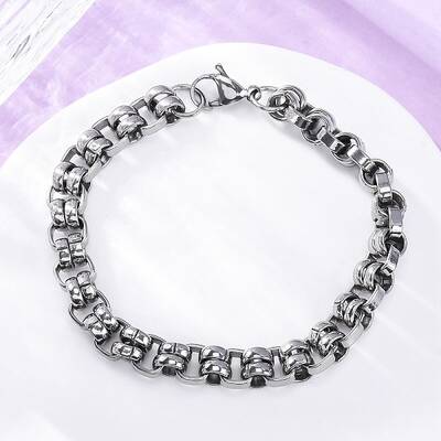 201 Stainless Steel Byzantine Chain Bracelets