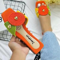 Sandalias colombianas sandalias de mujer flats square toe design