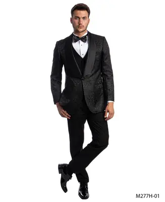 Tazio Men's 3-Piece Paisley Executive Suit - Award-Winning Design
